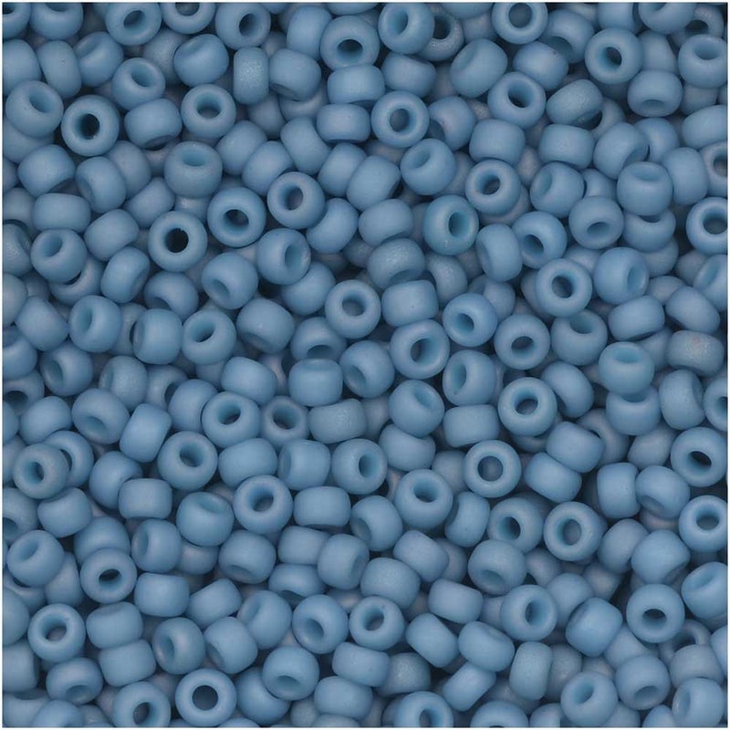 Pale Denim Opaque Luster Miyuki Japanese round rocailles glass seed beads 11/0 Approximately 24 gram 5 inch tube
